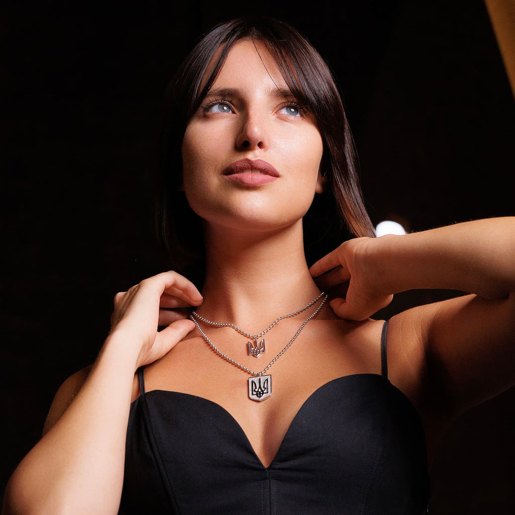 Collana "Trident Shield" in Rodio