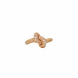 Anello Nodo in Oro Rosa 18K con Diamanti