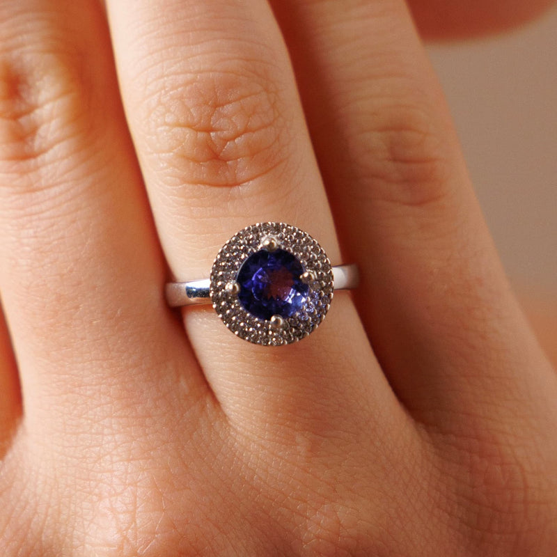 Anello Wish in Oro Bianco 18K con Tanzanite e Diamanti