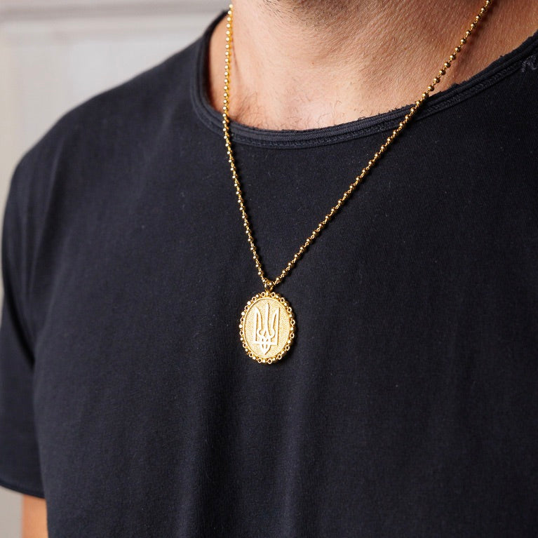 Collana "Trident Circle" in Oro