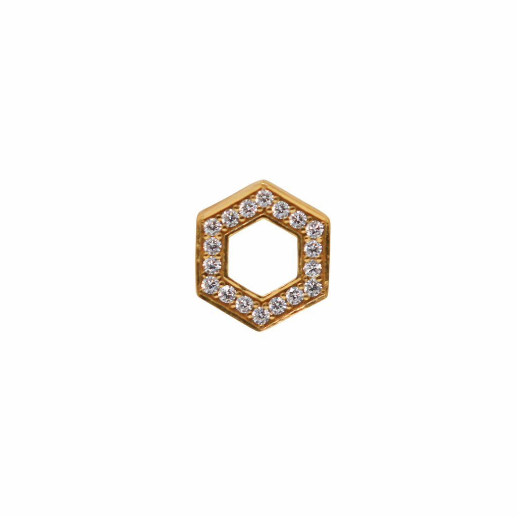 Orecchini Deco in Oro con Bianco & Pavé