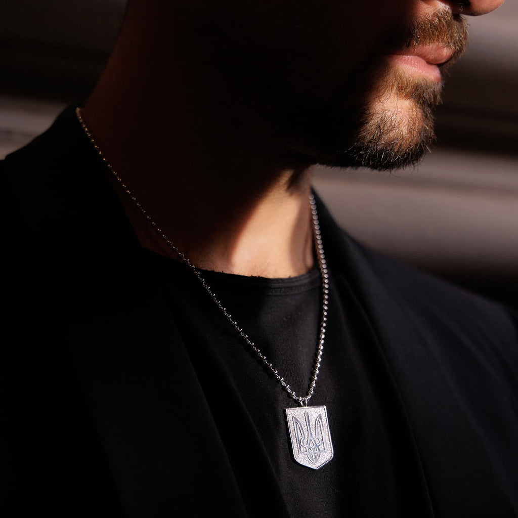 Collana "Trident Shield" in Rodio