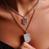 Collana "Trident Shield" in Rodio