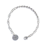 Bracciale Wispy 5mm Sfere Diamantate in Rodio