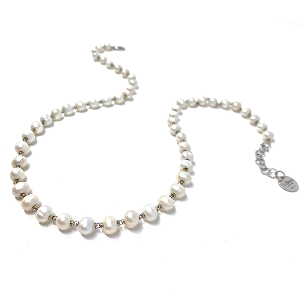 Collana Perle Barocche in Rodio