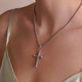 Pendente Croce in Rodio, Grande