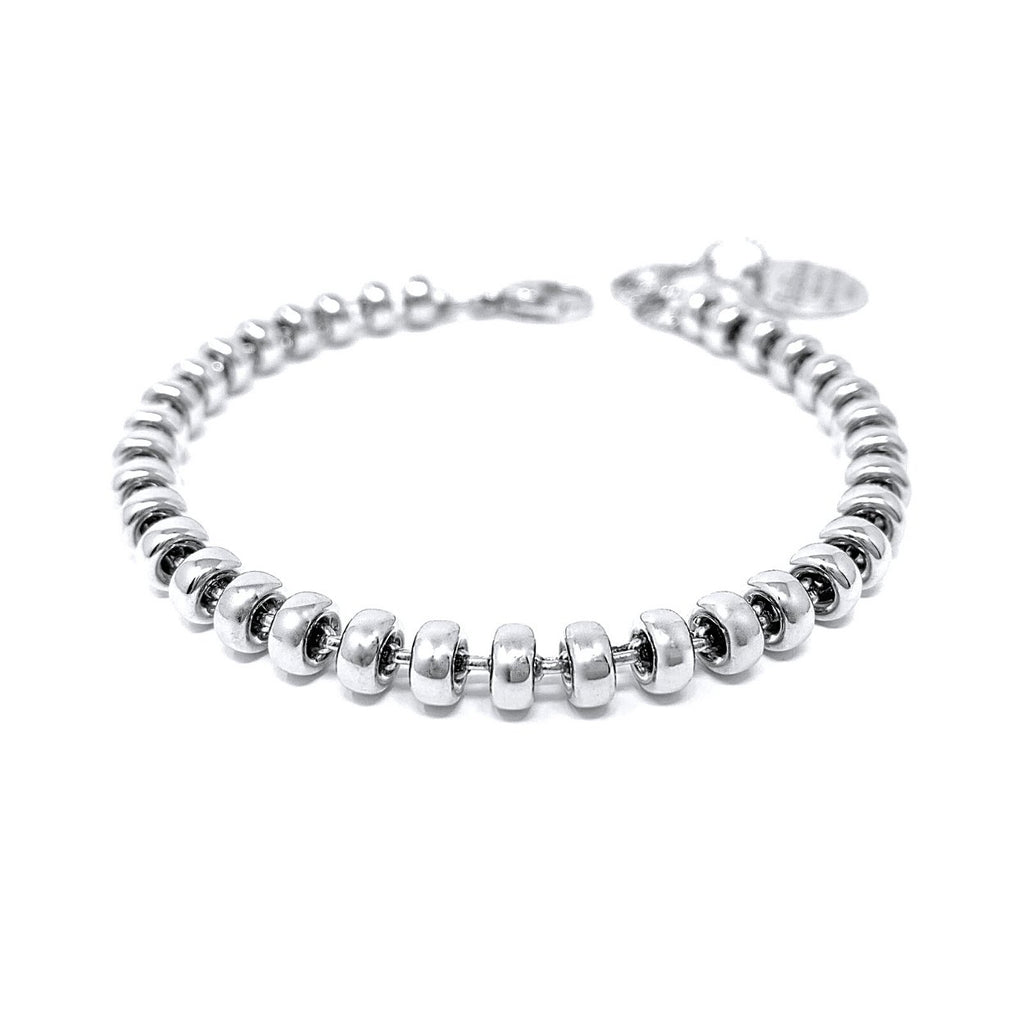Bracciale Ciambelle 5mm in Rodio