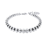 Bracciale Ciambelle 5mm in Rodio