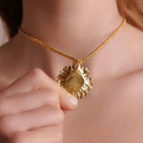 Pendente Girasole in Oro, Grande