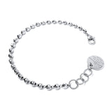 Bracciale Sfere Diamantate in Rodio