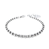 Bracciale Cilindri in Rodio