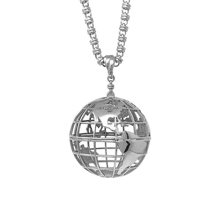 Pendente Globo in Rodio, Grande