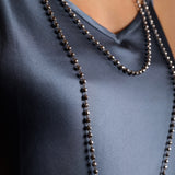Collana Sfere Diamantate in Rodio