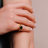 Anello Piazza Petit in Oro con Onice
