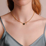 Collana Piazza Petit in Oro con Onice