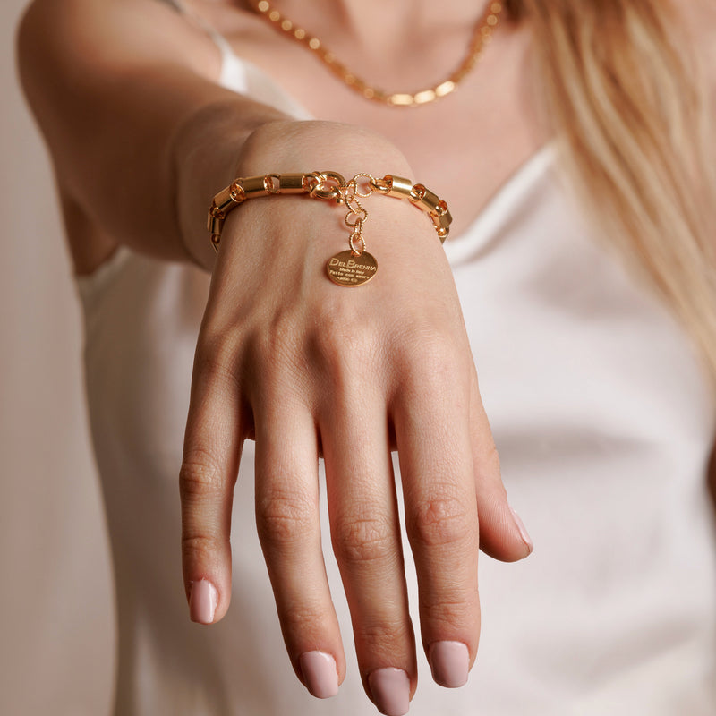 Bracciale Cilindri 7mm in Oro