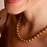 Collana Sfere Martellate 8mm in Oro