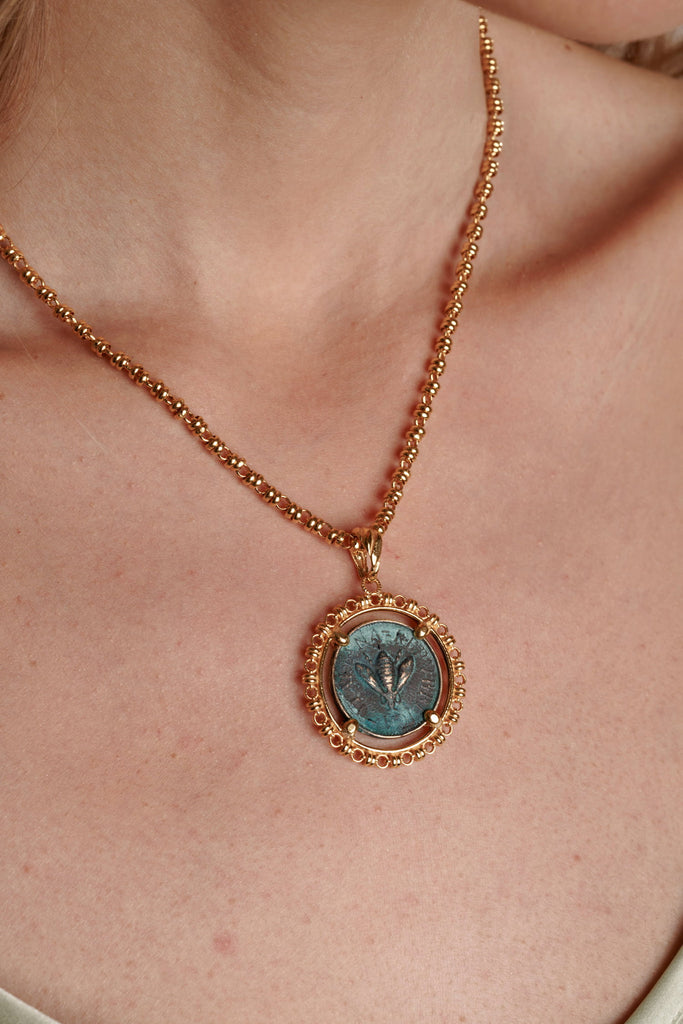 Pendente Filary in Oro con Moneta Ape Verde