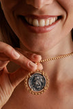Pendente Filary in Oro con Moneta 100 Lire Argento Anticato