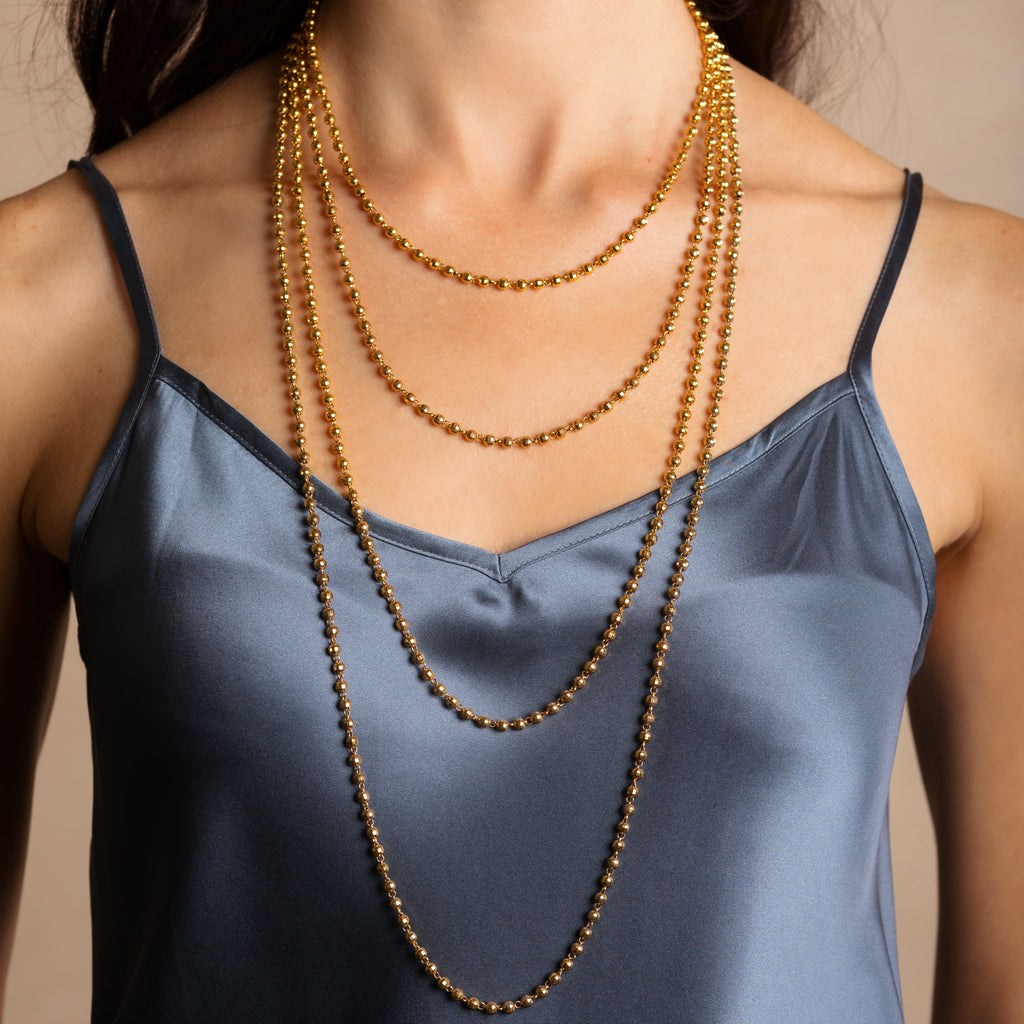 Collana Sfere Diamantate in Oro