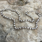 Collana Ciambelle 10mm in Rodio