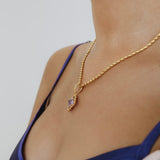 Pendente Quadra in Oro con Ametista