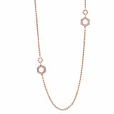 Collana Super Deco in Oro Rosa con Pavé