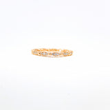 Anello Whisper in Oro Rosa 14k con Cluster di Diamanti