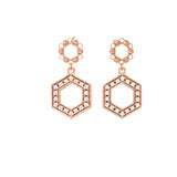 Orecchini Super Deco in Oro Rosa con Pavé