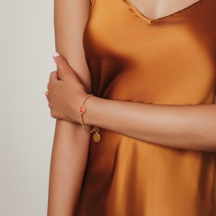 Bracciale Gemma in Oro con Corallo