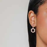 Orecchini Super Deco in Oro Rosa con Pavé