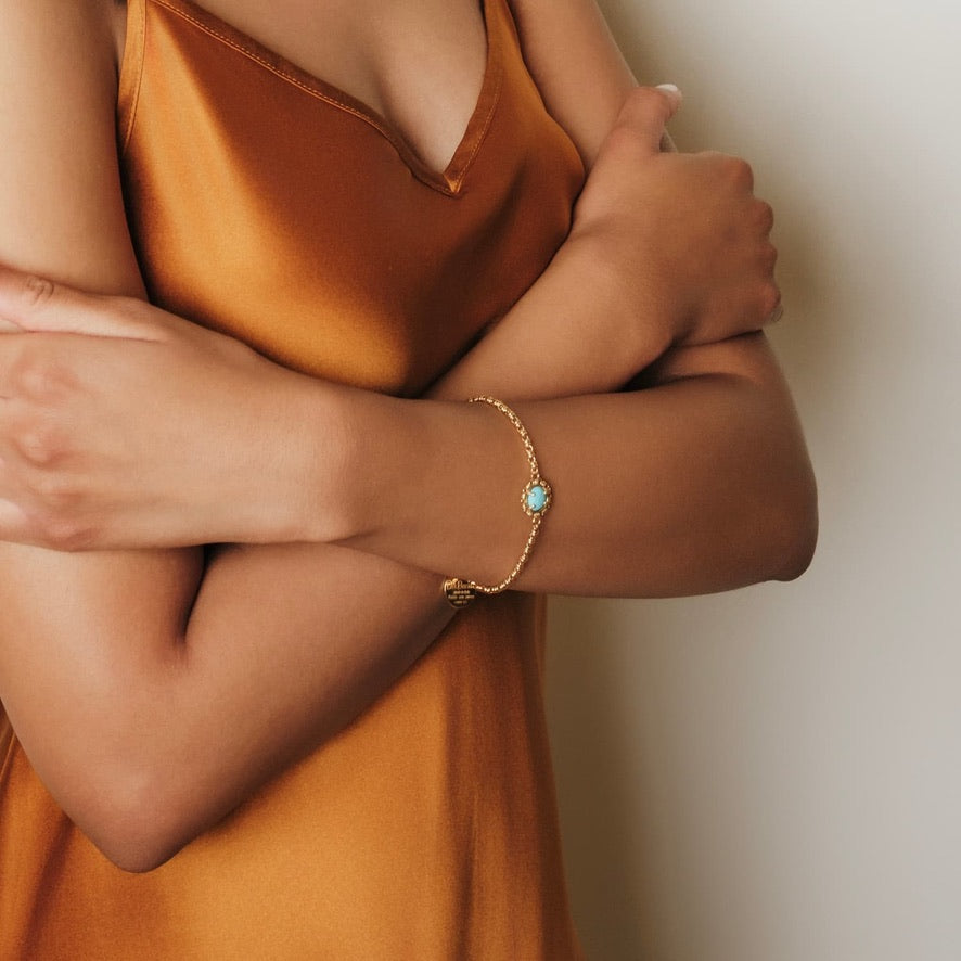 Bracciale Gemma in Oro con Turchese