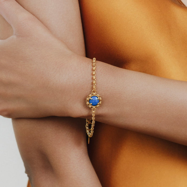 Bracciale Gemma in Oro con Lapislazzuli