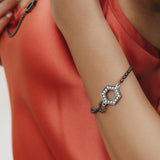 Bracciale Super Deco in Rodio Nero con Pavé