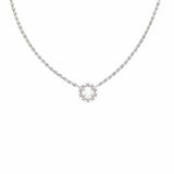 Collana Gemma in Rodio con Agata Bianca