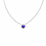 Collana Gemma in Rodio con Lapislazzuli