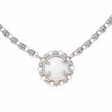 Collana Gemma in Rodio con Agata Bianca