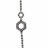 Collana Super Deco in Rodio Nero con Pavé