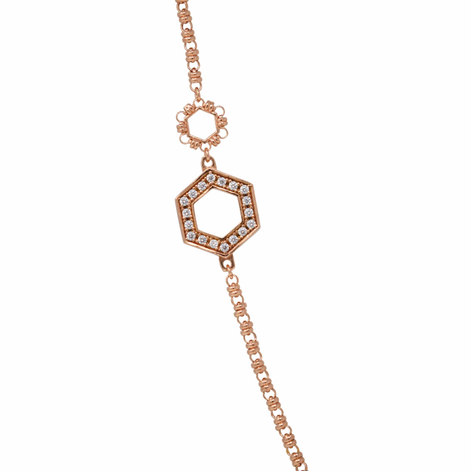 Collana Super Deco in Oro Rosa con Pavé
