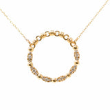 Collana Whisper in Oro Giallo con Cluster di Diamanti