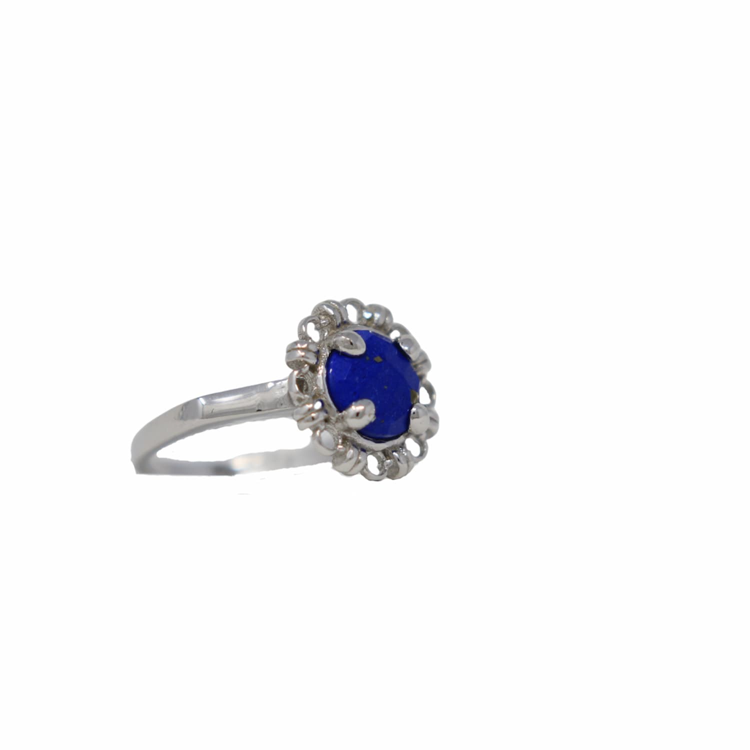 Anello Gemma in Rodio con Lapislazzuli