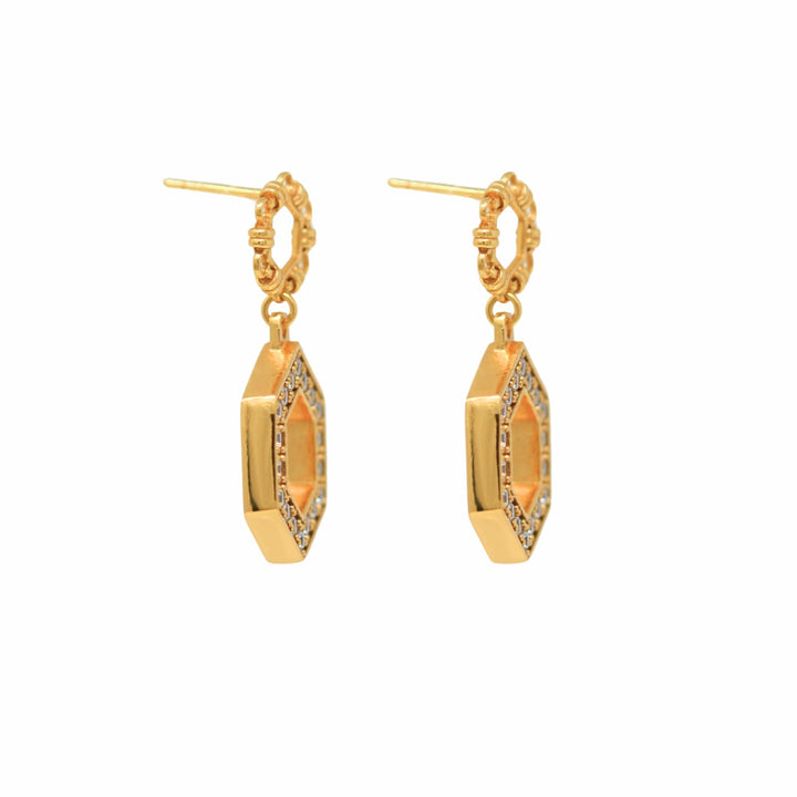 Orecchini Super Deco in Oro con Pavé