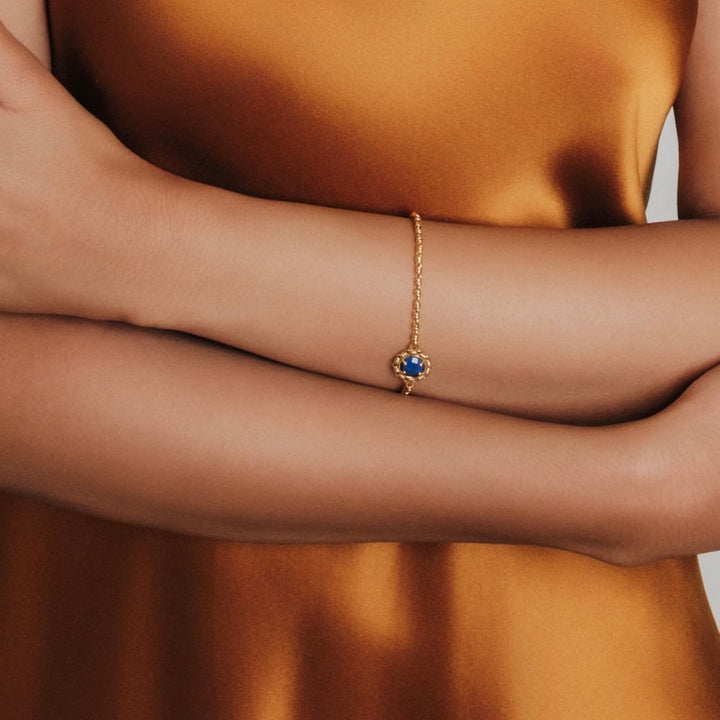 Bracciale Gemma in Oro con Lapislazzuli