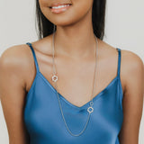 Collana Super Deco in Rodio con Pavé