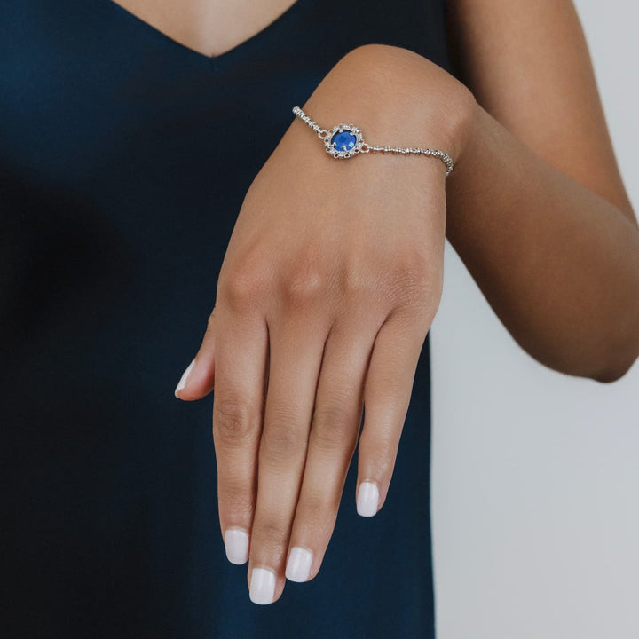 Bracciale Gemma in Rodio con Lapislazzuli