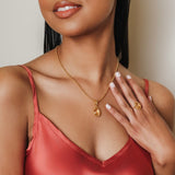 Pendente Goccia in Oro con Citrino, Grande