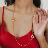 Collana Super Deco in Oro con Pavé