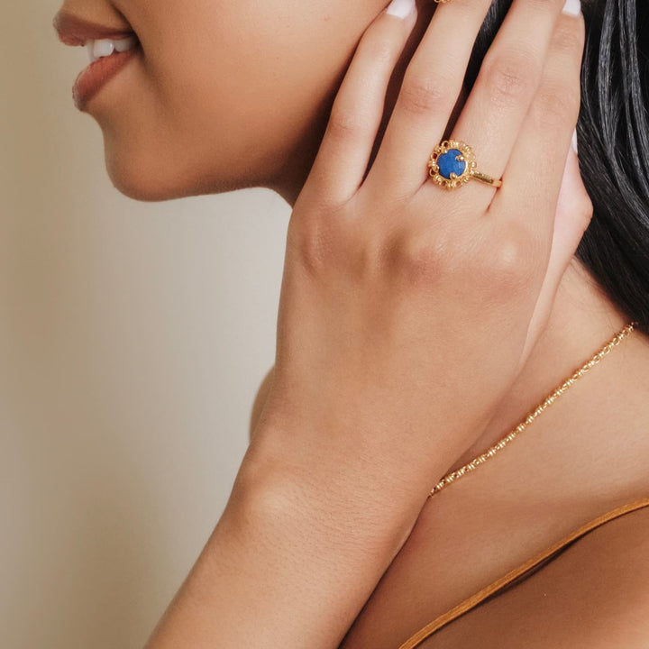 Anello Gemma in Oro con Lapislazzuli