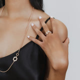 Anello Nodo in Oro Rosa 18K con Diamanti