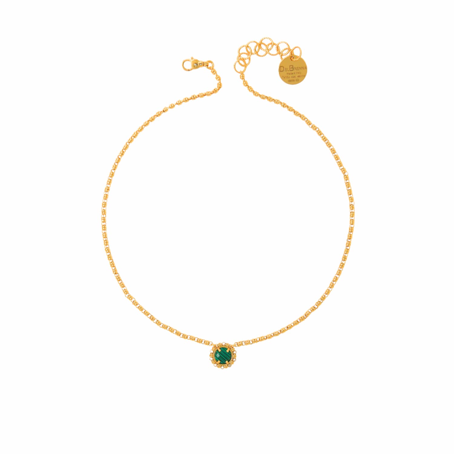 Collana Gemma in Oro con Malachite